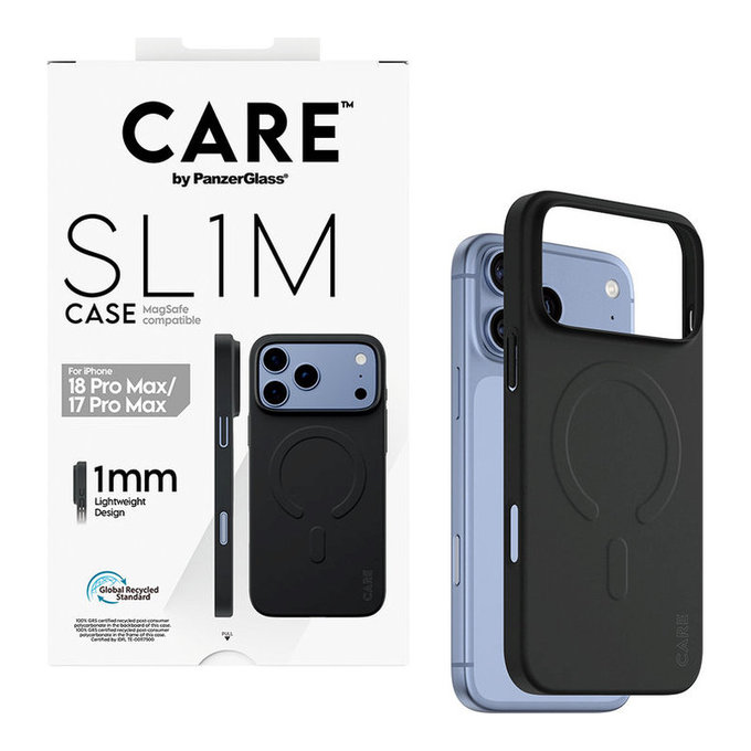 Maska SL1M s MagSAFE za iPhone 18 Pro Max/17 Pro Max/16e, Crna, PanzerGlass