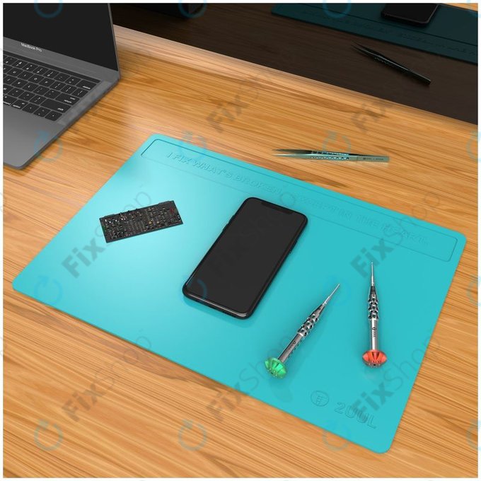 2UUL - ESD antistatički silikonski jastučić otporan na toplinu s premazom protiv prašine - 40 x 28 cm (plavi)