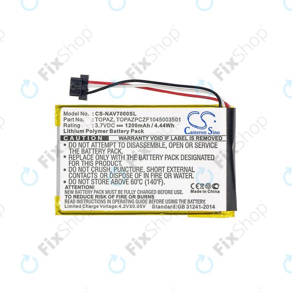 Baterija za Navigon 70, 1200mAh, Li-Pol, 3.7V, Topaz, HQ