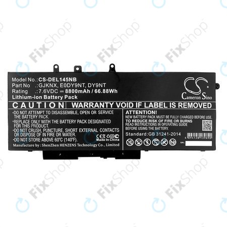 Baterija za Dell Latitude 14 5490, Latitude 14 5491, 8800mAh, Li-Ion, 7.6V, 00JWGP, HQ