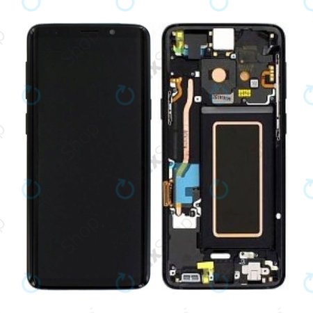 Samsung Galaxy S9 G960F - LCD zaslon + zaslon osjetljiv na dodir + okvir (ponoćno crna) - GH97-21696A, GH97-21697A, GH97-21724A Originalni servisni paket
