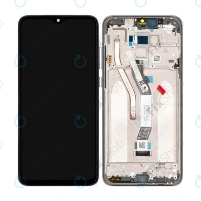 Xiaomi Redmi Note 8 Pro - LCD zaslon + zaslon osjetljiv na dodir + okvir (Mineral Grey) - 56000500G700, 5601100040B6 Genuine Service Pack