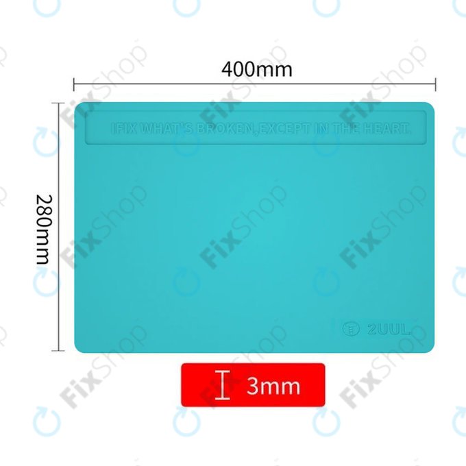 2UUL - ESD antistatički silikonski jastučić otporan na toplinu s premazom protiv prašine - 40 x 28 cm (plavi)