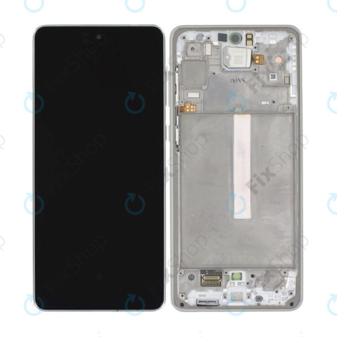 Samsung Galaxy A73 5G A736B - LCD zaslon + zaslon osjetljiv na dodir + okvir (Fantastična bijela) - GH82-28686B, GH82-28884B Originalni servisni paket