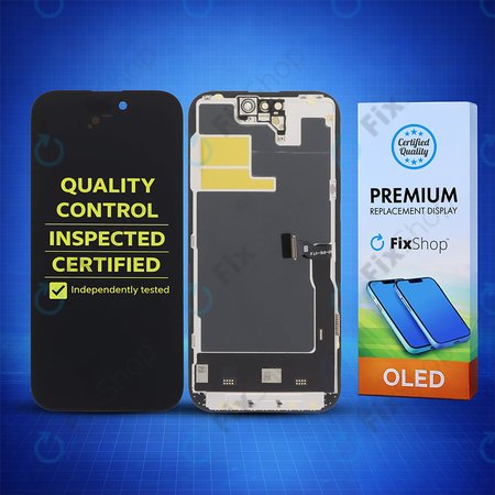 Zaslon Soft OLED za iPhone 14 Pro - Dodirno staklo + Okvir, DIAGNOSTIC