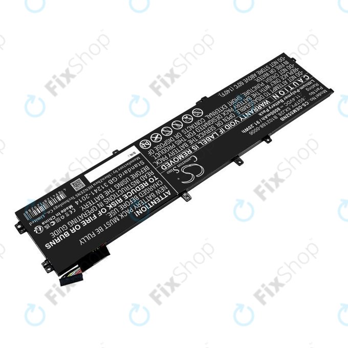 Baterija za Dell XPS 15, Dell Precision 9560, 9570, 8000mAh, Li-Pol, 11.4V, 6GTPY, HQ