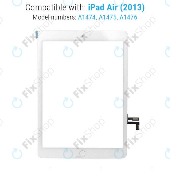 Dodirni ekran s tipkom Home za iPad Air, iPad (5th Gen 2017), White