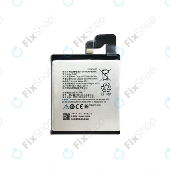 Lenovo VIBE X2, S90 - Baterija BL231, 2300mAh - SS58C10166
