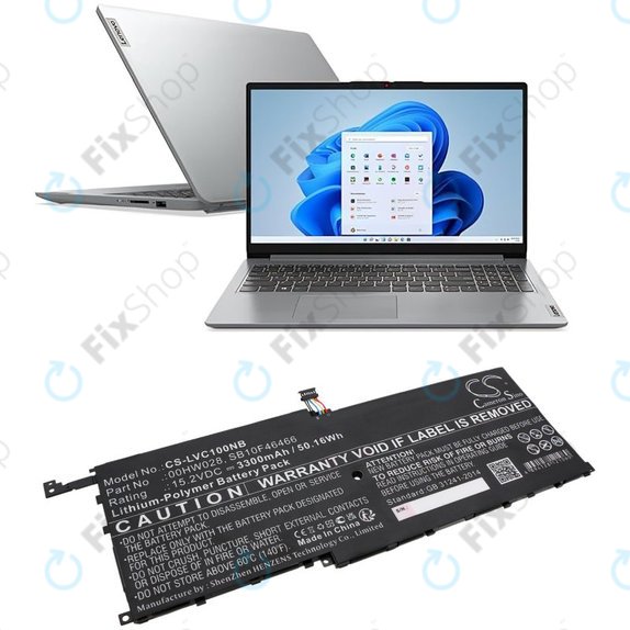 Baterija za Lenovo X1, 3300mAh, Li-Pol, 15.2V, 00HW028, HQ