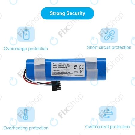 Xiaomi Mi Robot Vacuum Mop Pro (P), 2 (Mijia 2C), Viomi V2 Pro, Proscenic LDS M7 - Baterija STYJ02YM, MH1-4S1P-SC Li-Ion 3400mAh