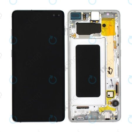 Samsung Galaxy S10 Plus G975F - LCD zaslon + zaslon osjetljiv na dodir + okvir (Prism White) - GH82-18849B, GH82-18834G, GH82-18849G, GH82-18834B Originalni servisni paket