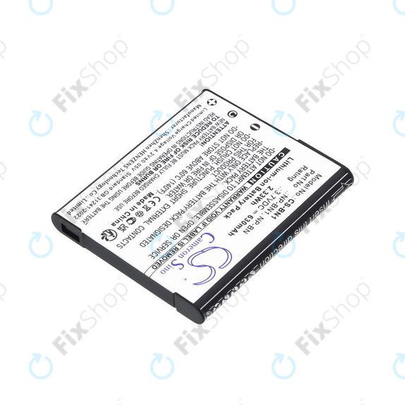 Baterija za Sony Cyber-Shot DSC-TX20, TX9, 630mAh, Li-Ion, 3.7V, NP-BN1, HQ