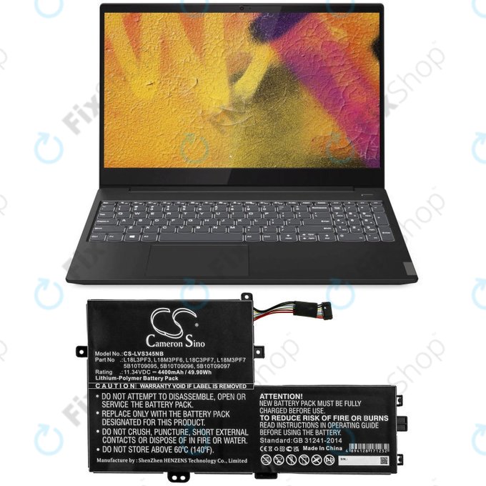 Baterija za Lenovo IdeaPad C340 14, 15, 4400mAh, Li-Pol, 11.34V, 5B10T09095, HQ