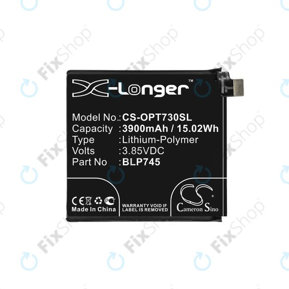 Baterija za  OnePlus 7T Pro, 3900mAh, Li-Pol, 3.85 V, BLP745, HQ