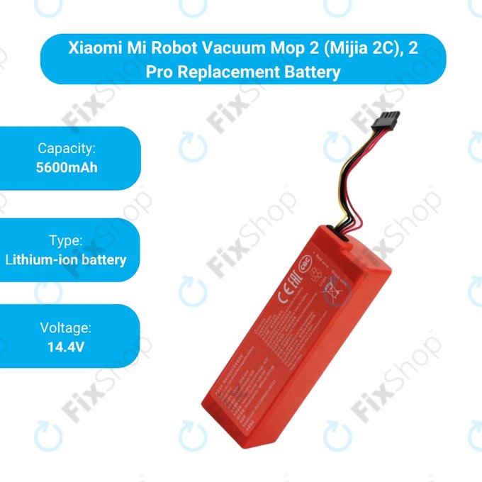 Baterija za Xiaomi Mi Robot Vacuum Mop 2 (Mijia 2C), 2 Pro, P1904-4S2P-MM, Li-Ion, 14.4V 6500mAh