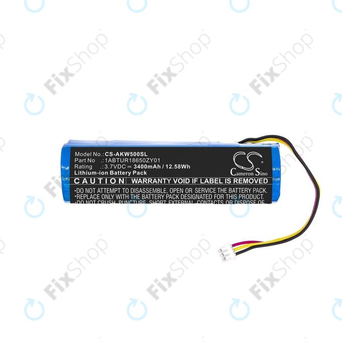 Baterija za Akai 5000 Solo, Ewi 5000, 3400mAh, Li-Ion, 3.7V, 1ABTUR18650ZY01, HQ