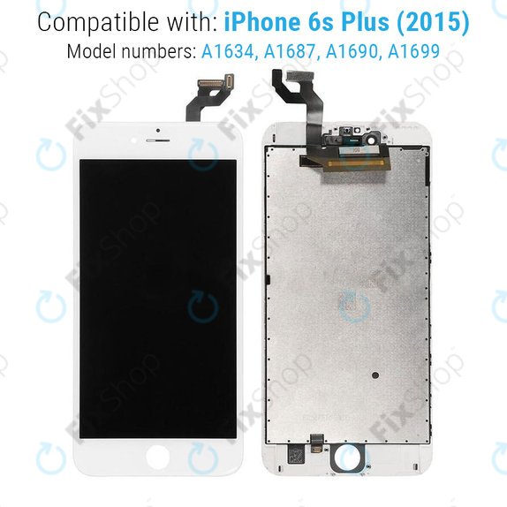Apple iPhone 6S Plus - LCD zaslon + zaslon osjetljiv na dodir + okvir (bijeli)