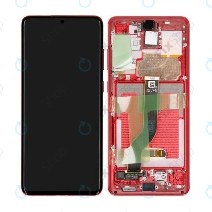 Samsung Galaxy S20 Plus G985F - LCD zaslon + zaslon osjetljiv na dodir + okvir (Aura crvena) - GH82-22134G, GH82-22145G originalni servisni paket