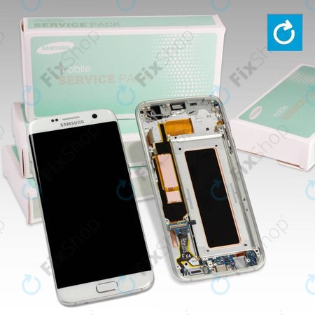 Samsung Galaxy S7 Edge G935F - LCD zaslon + zaslon osjetljiv na dodir + okvir (bijeli) - GH97-18533D, GH97-18594D, GH97-18767D Originalni servisni paket