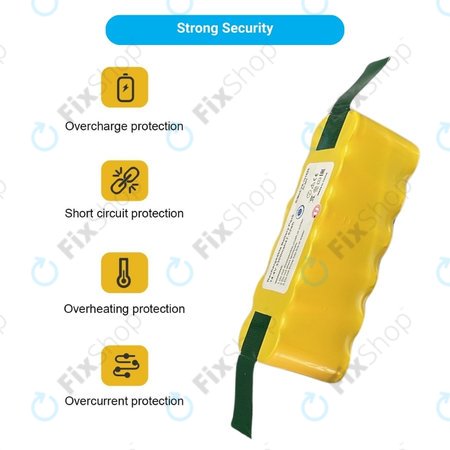 iRobot Roomba 500, 600, 700, 800, 900-series, R3, Scooba 450, Vileda 137173 - Baterija 11702, GD-Roomba-500, VAC-500NMH-33 Ni-MH 14.4V 3300mAh