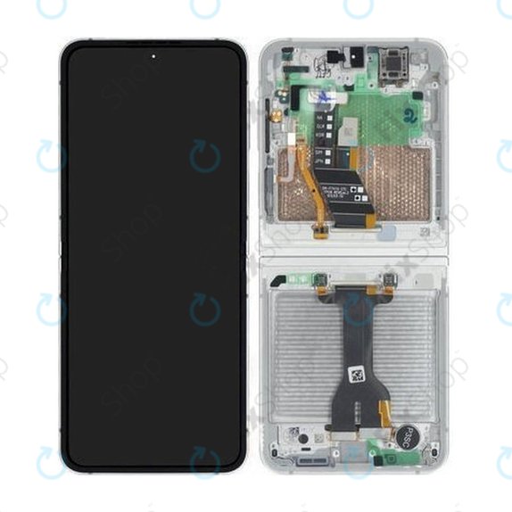 Samsung Galaxy Z Flip 7 FE F761B - LCD zaslon + zaslon osjetljiv na dodir + okvir (White) - GH82-37734B Genuine Service Pack