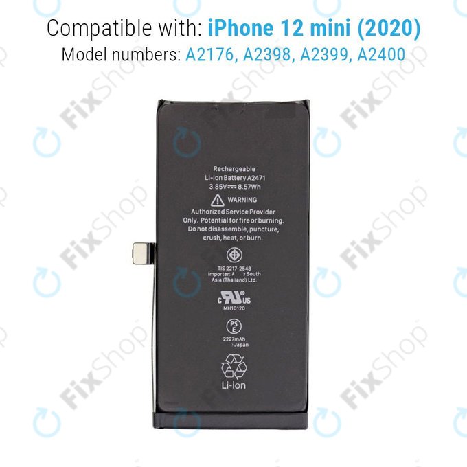 Apple iPhone 12 Mini - Baterija 2227mAh FixPremium