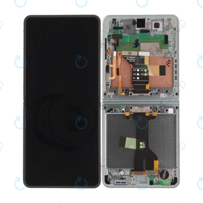 Samsung Galaxy Z Flip 7 F766B - LCD zaslon + zaslon osjetljiv na dodir + okvir (Mint) - GH82-37581E Genuine Service Pack