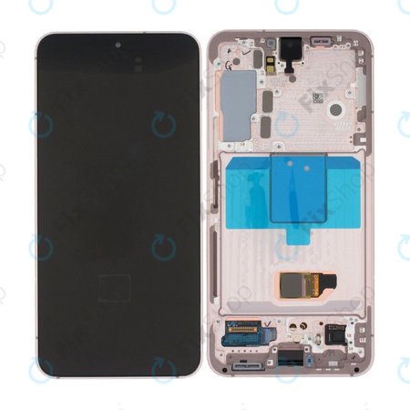 Samsung Galaxy S22 S901B - LCD zaslon + zaslon osjetljiv na dodir + okvir (roza zlatna) - GH82-27520D, GH82-27521D Originalni servisni paket
