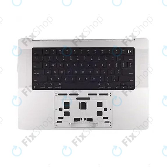 Gornji okvir tipkovnice za MacBook Pro 16", A3403 (2024), s US tipkovnicom i baterijom, Silver, 661-42824, Genuine Apple