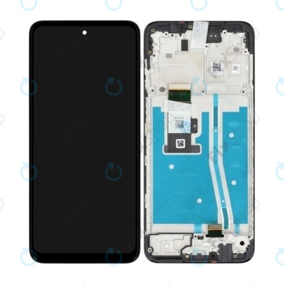 Motorola Moto G53 5G - LCD zaslon + zaslon osjetljiv na dodir + okvir (crni) - 5D68C22150 Originalni servisni paket