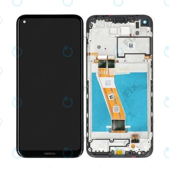 Nokia 3.4 - LCD zaslon + staklo osjetljivo na dodir + okvir (crni) - HQ3160AX36000 Originalni servisni paket