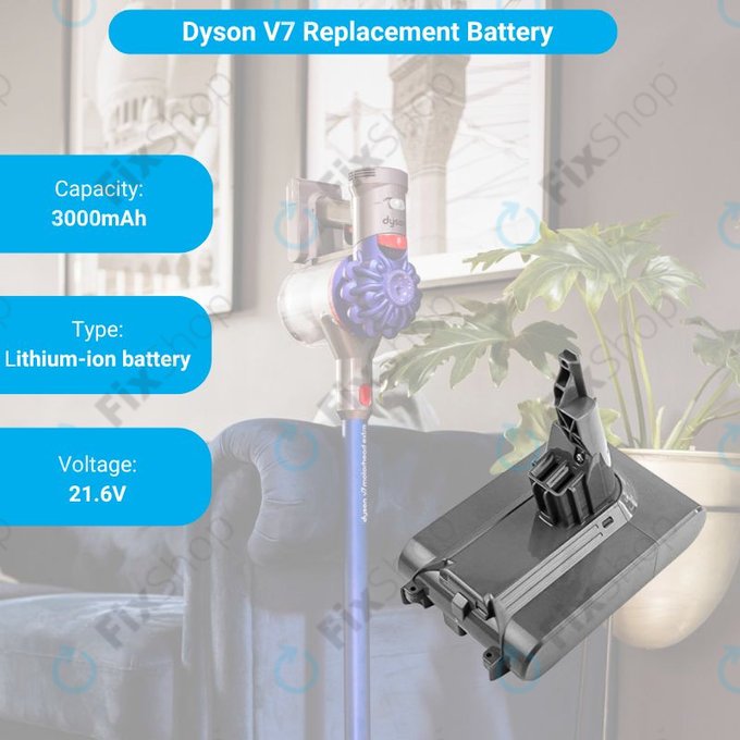 Dyson V7 - Baterija 968670-02, 968670-03 Li-Ion 3000mAh