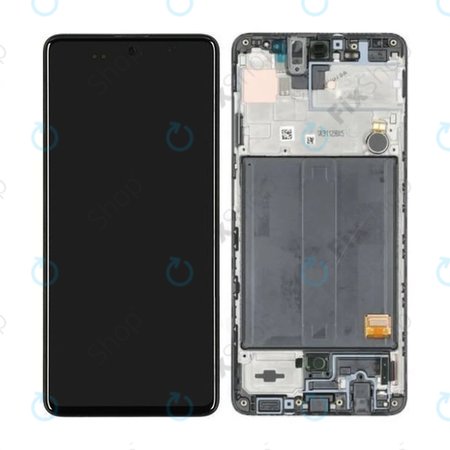 Samsung Galaxy A51 A515F - LCD zaslon + zaslon osjetljiv na dodir + okvir (Prism Crush Black) - GH82-21669A, GH82-21680A, GH82-22083A, GH82-22084A Originalni servisni paket