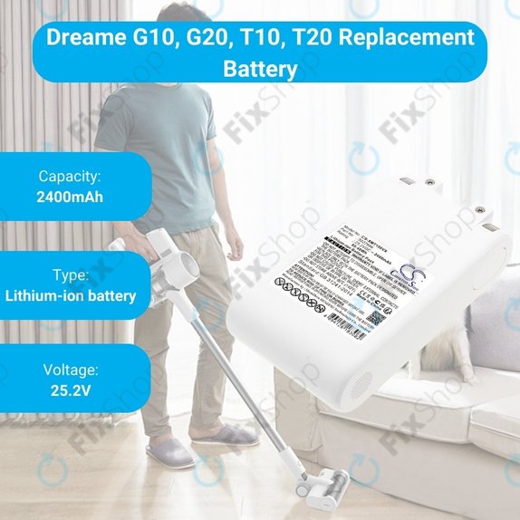 Xiaomi Dreame G10, G20, T10, T20 - Baterija 3027689 Li-Ion 25.2V 2400mAh HQ