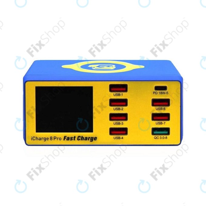 Mechanic iCharge 8 Pro - USB stanica za punjenje s USB-C, USB 3.0 i bežičnim punjačem