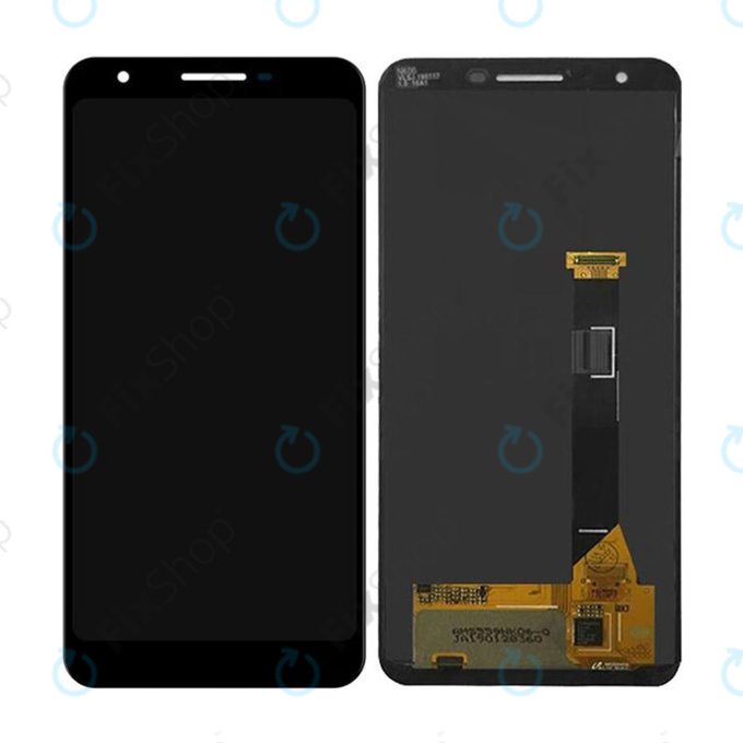 Google Pixel 3a - LCD zaslon + zaslon osjetljiv na dodir (samo crni) - 20GS4BW0001 Originalni servisni paket