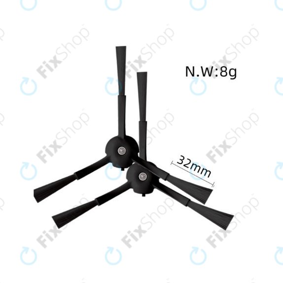 Set rezervnih dijelova za Xiaomi Roborock S8, S8+, S8 Pro Ultra (2 para glavnih četki, 4x Filter, 4x Bočna četka – crna)