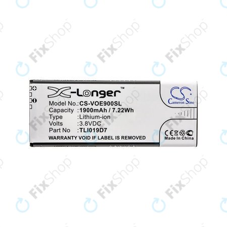 Baterija za Alcatel 1 Dual Sim, TCL 5033, Vodafone VFD, Telstra, 1900mAh, Li-Ion, 3.8V, TLI019D7, HQ