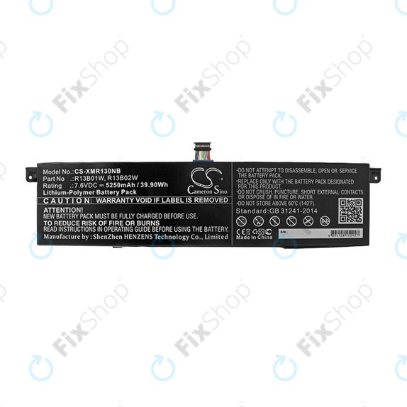 Baterija za Xiaomi Inchmi Aair 13.3, Xiaomi Mi Notebook Air 13.3 2018, 5250mAh, Li-Pol, 7.6V, R13B01W, HQ