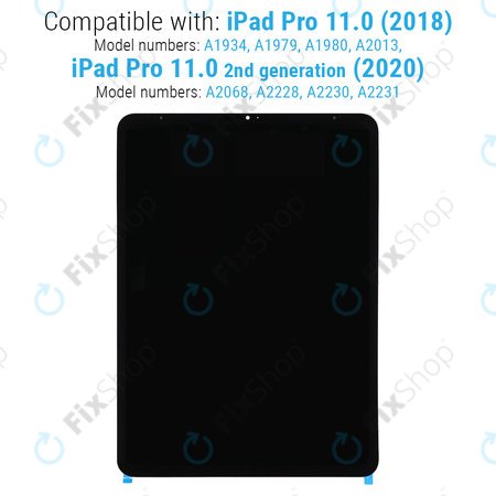 Apple iPad Pro 11.0 (1st Gen 2018, 2nd Gen 2020) - LCD zaslon + zaslon osjetljiv na dodir Refurbished