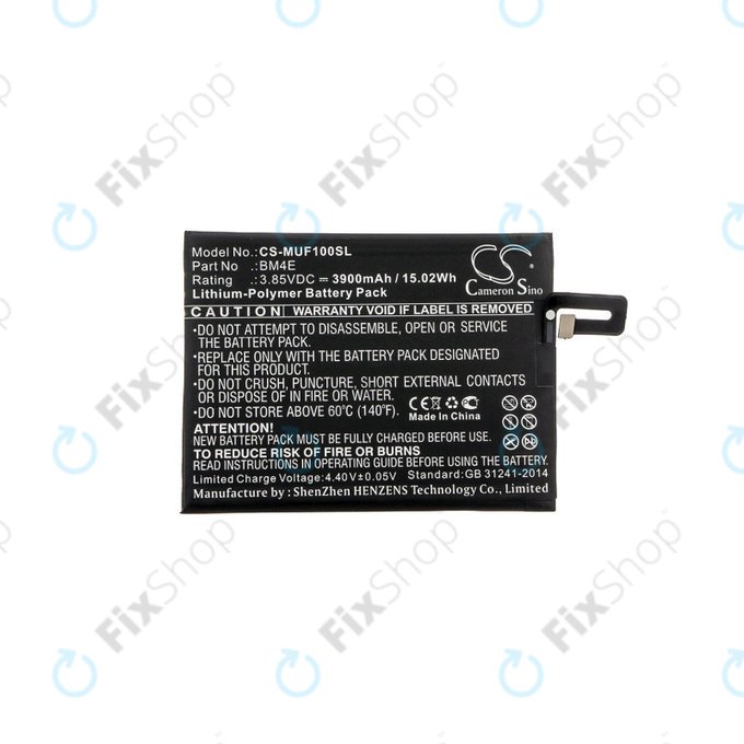 Baterija za  Pocophone M1805e10a, Pocophone Poco F1, 3900mAh, Li-Pol, 3.85 V, BM4E, HQ