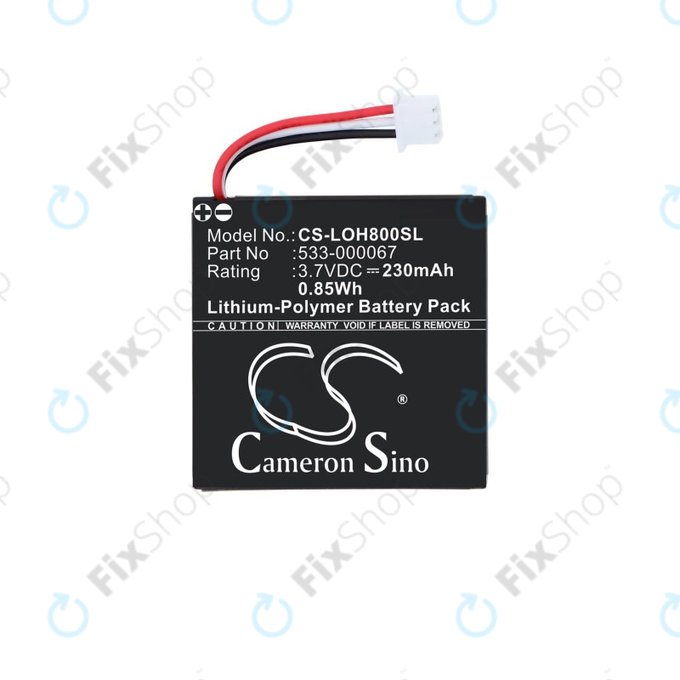 Baterija za Logitech H800, 230mAh, Li-Pol, 3.7V, 533-000067, HQ