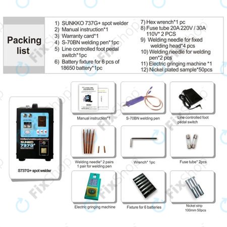 Sunkko 737G+ - Aparat za točkasto zavarivanje (4,3 KW)