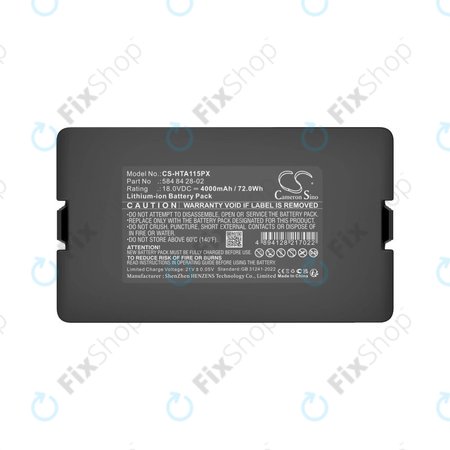 Baterija za Flymo Easilife 200, Gardena Automower 310, Husqvarna Automower 315X, 4000mAh, Li-Ion, 18.0V, 584 84 28-02, HQ