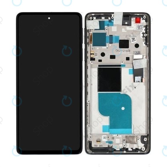 Motorola Edge 30 Pro XT2201 - LCD zaslon + zaslon osjetljiv na dodir + okvir (crni) - 5D68C20263, 5D68C20276 Originalni servisni paket