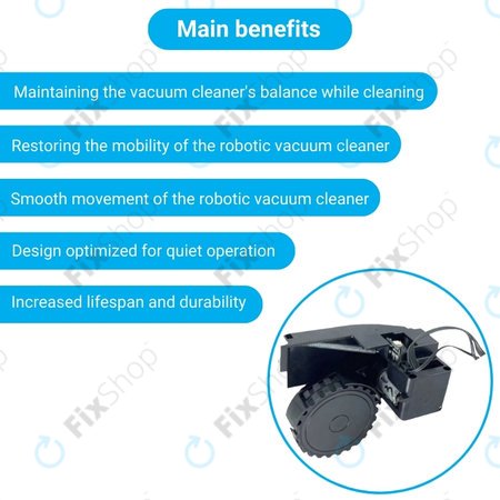 Roidmi EVE Plus - Kotač s motorom (desno) (Crna)