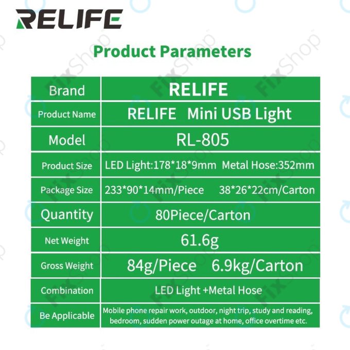 Relife RL-805 - USB Mini LED svjetiljka