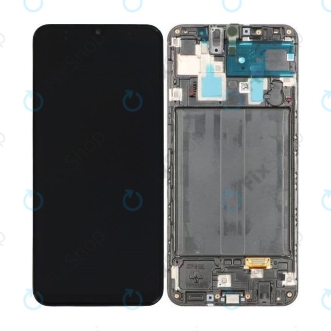 Samsung Galaxy A30 A305F - LCD zaslon + zaslon osjetljiv na dodir + okvir (crni) - GH82-19725A, GH82-19202A Originalni servisni paket