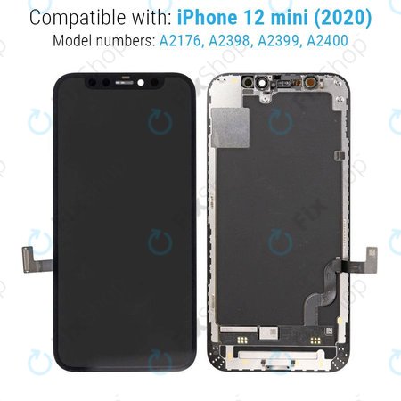 Apple iPhone 12 Mini - LCD zaslon + zaslon osjetljiv na dodir + okvir Hard OLED FixPremium
