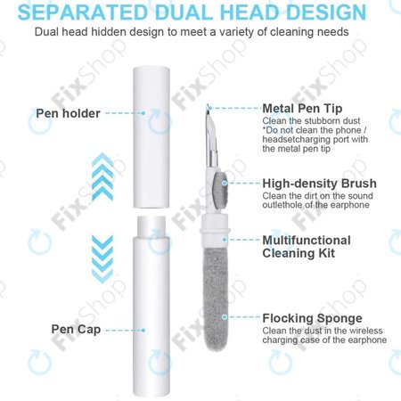 Olovka za čišćenje za bežične slušalice, bijela